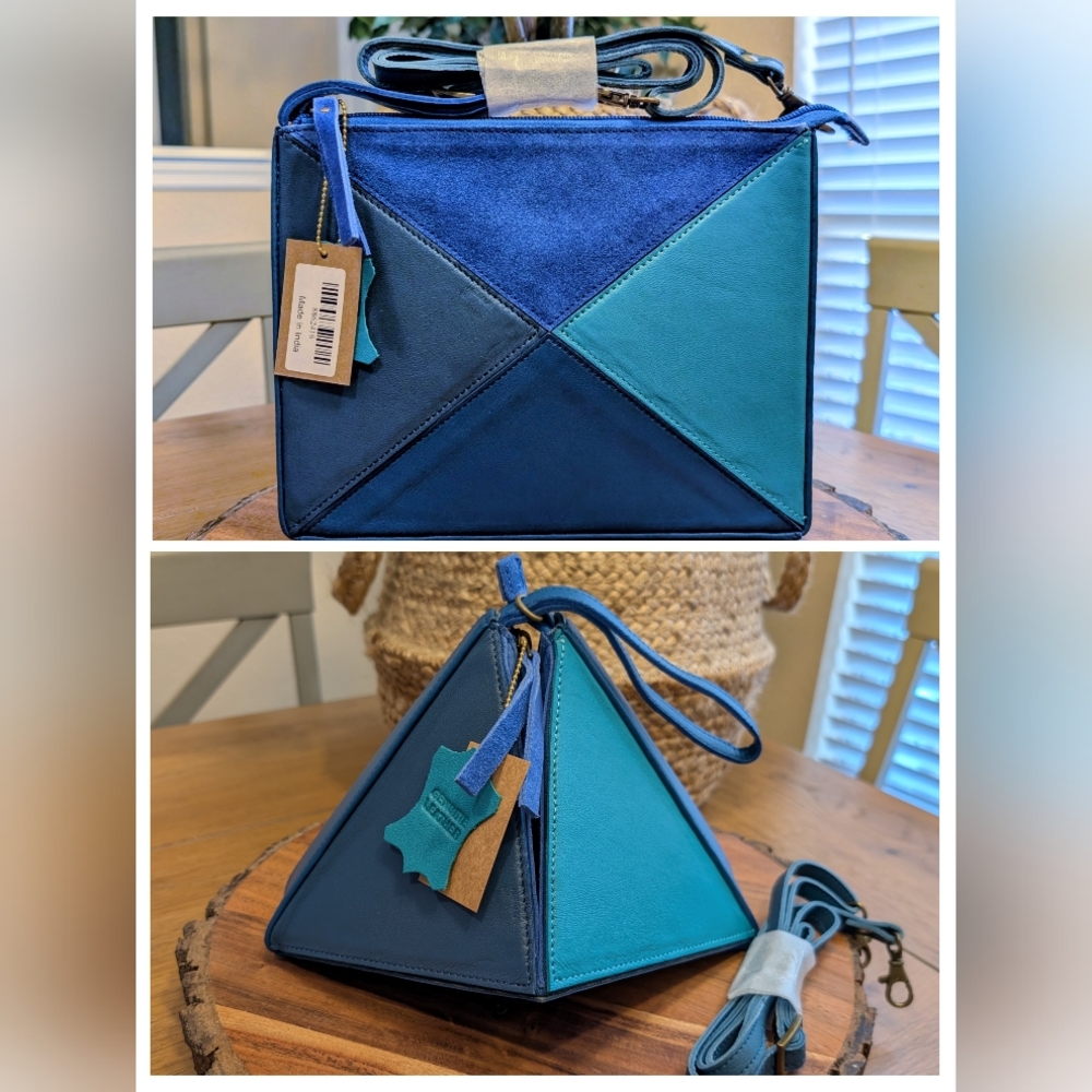 Unique Leather Convertible Handbag - Picture 1 of 6